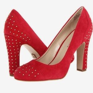 Anne Klein Red Studded Heels